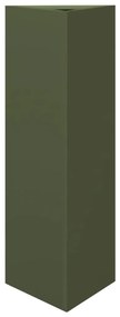 Vaso/floreira triangular 2 pcs 30x26x75 cm aço verde-azeitona