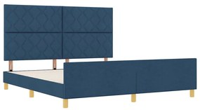 Cama vidaXL Azul 180x200 cm em Tecido