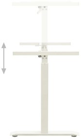 Estrutura mesa ajustável em altura com manivela branco