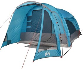 Tenda familiar para 6 pessoas impermeável azul