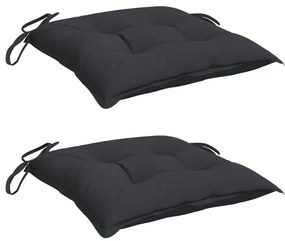 Almofadões para móveis de paletes 2 pcs tecido oxford preto