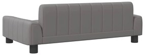 Cama para cães 90x53x30 cm couro artificial cinzento