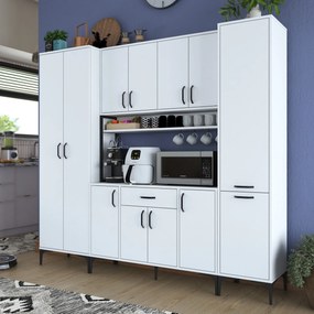 Armário Multiuso JE132 – Branco – 220x198,6x40 cm