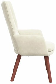 Poltrona Relaxante em Veludo Creme