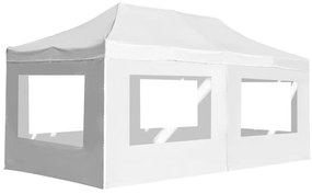 Tenda dobrável profissional com paredes alumínio 6x3 m branco