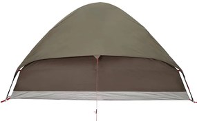 Tenda familiar em cúpula para 6 pessoas impermeável castanho
