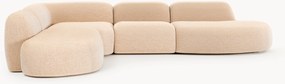 Sofá de canto modular XL em bouclé Wolke