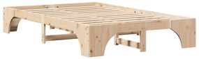 Cama de Madeira de Pinho Maciça 140x190 cm da