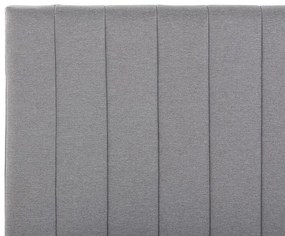 Cama de casal em tecido cinzento claro 140 x 200 cm POITIERS Beliani
