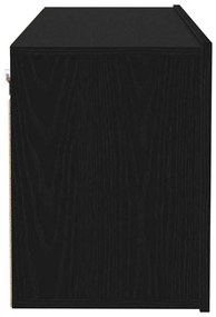 Gabinete de TV vidaXL Preto Carvalho 100x30x41 cm Madeira de Engenhari
