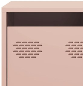 Móvel de TV 101,5x39x43,5 cm aço laminado a frio rosa