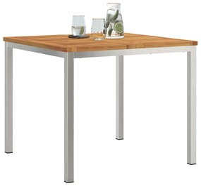 Mesa de Jantar Externa 90x90x74.5 cm Madeira Sólida de Acácia