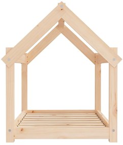 Cama para cães 81x60x70 cm madeira de pinho maciça