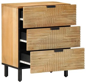 Mesa de cabeceira 50x33x60 cm madeira de mangueira maciça