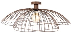 LED Plafond inteligente bronze com abajur duplo 45cm incl. WiFi G95 - Pua Design