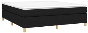 Cama com molas/colchão 180x200 cm tecido preto