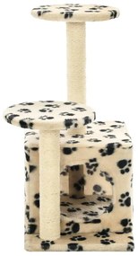 Árvore para gatos c/postes arranhadores sisal 60 cm bege