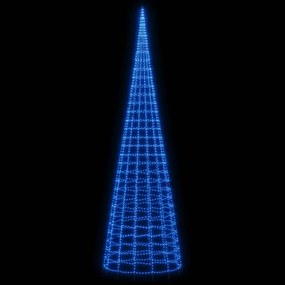 Árvore de Natal LED no mastro 3000 LEDs Azul 800 cm