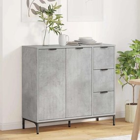 vidaXL Buffet Cinzento cimento 89,5 x 33 x 82 cm Madeira processada