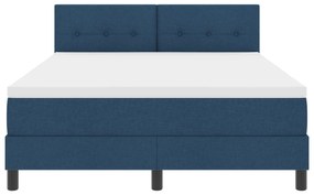 Cama Box com Colchão Azul 140x200 cm Tecido