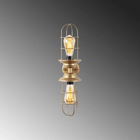 Aplique de Parede Mahoni – Dourado – 12 x 20 x 51 cm