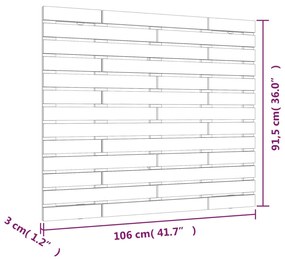 Cabeceira de parede 106x3x91,5 cm pinho maciço castanho-mel