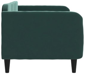 Sofá-cama 80x200 cm veludo verde-escuro