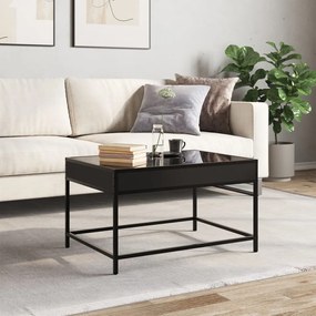 Mesa de centro luzes LED Infinity 70x50x41 cm preto