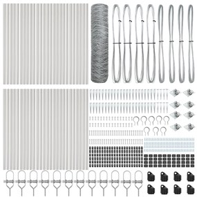 Cerca Hexagonal vidaXL 1x100 m Aço Galvanizado