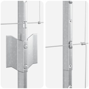 Postes de Cerca vidaXL 22 pcs U-Channel 120 cm Aço Galvanizado, Cerca