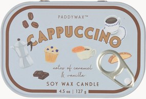 Vela perfumada em lata estampada Cappuccino (chocolate, cereja)