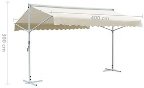 Toldo de pé 4x3 m creme