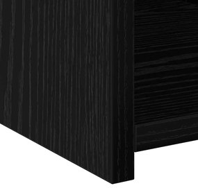 Highboard Preto Carvalho 30x42,5x185 cm Madeira de engenharia