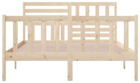 Estrutura de cama 140x200 cm madeira maciça