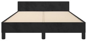Estrutura de cama sem colchão 120x190 cm Veludo preto