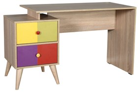 Secretária Riva com 2 Gavetas 1280x570x750 mm – Multicolor