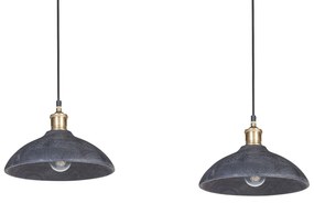 Candeeiro de teto para 2 lâmpadas em madeira preta CHEYYAR Beliani