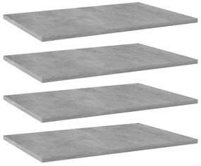 Prateleiras para estante 4 pcs 60x40x1,5cm contraplacado cinza