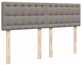 Cama com molas/colchão 140x200 cm tecido castanho-acinzentado