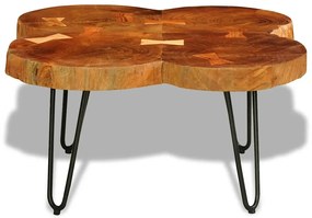 Mesa de centro 35 cm 4 troncos madeira de acácia sólida
