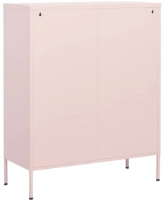 Armário de arrumação aço 80x35x101,5 cm rosa