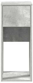 Suporte torre computador com gaveta 30x44x74cm cinzento cimento