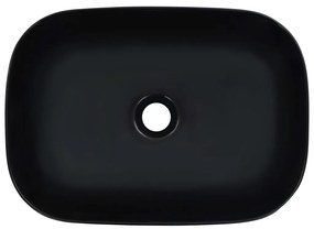 Lavatório 45,5x32x13 cm cerâmica preto