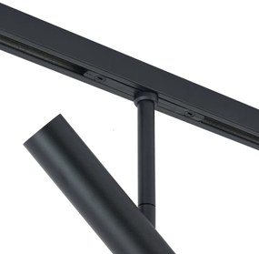 Foco moderno preto para sistema de calha monofásico - Slimline Avery Moderno