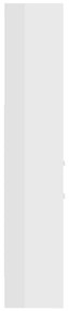 Estante 40x35x180 cm contraplacado branco brilhante