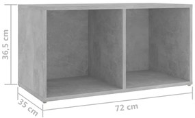 6 pcs conjunto de móveis de TV derivados madeira cinza cimento