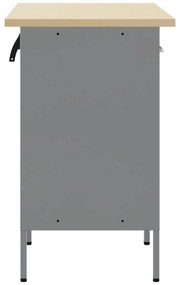 Gabinete de Trabalho vidaXL 2 pcs Preto e Cinza em Madeira Engenharia