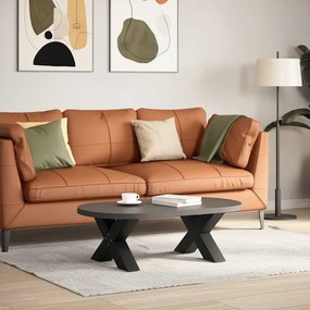 Pés para mesa de centro em formato de X, 2 peças, preto, 60x(30-31) cm