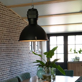 Candeeiro de suspensão industrial preto 53,5 cm - Sicko
