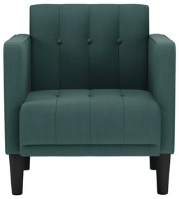 Poltrona com apoio de braços 53 cm tecido verde-escuro